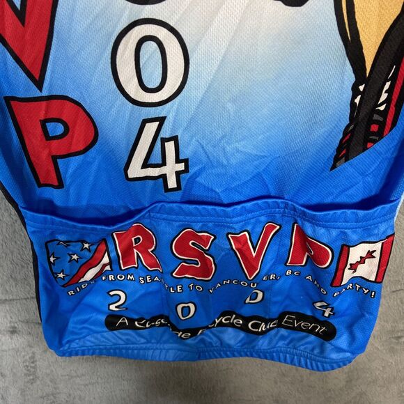 Vintage Cascade Cycling Jersey XS Bicycle Club RSVP 2004 Seattle To Vancouver BC - Picture 12 of 16